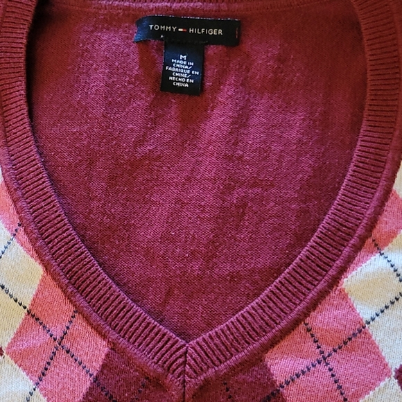 V-NECK WINE RED SWEATER - Picture 5 of 6